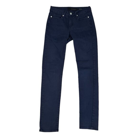 Calvin Klein Ultimate Skinny Jeans Navy Blue Wash Denim Stretch Mid-Rise 4 - Picture 2 of 8
